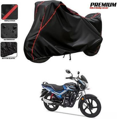 DeepShakshi AUTOMOTIVE Two Wheeler Cover for TVS(Star City Plus BS6, Black, Red)