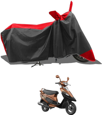 KEDIT Two Wheeler Cover for TVS(Red, Black)