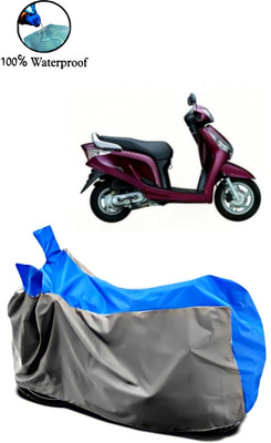 Autofly Waterproof Two Wheeler Cover for Honda(Aviator, Grey, Blue)