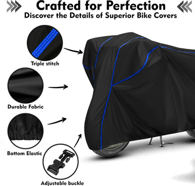 Shiv Kanha Waterproof Two Wheeler Cover for Yamaha(MT 15, Black, Blue)