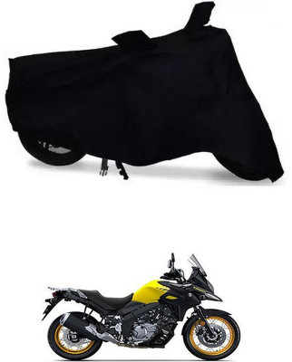 ENTIRELY ELITE Waterproof Two Wheeler Cover for Suzuki(V Strom 650, Black)