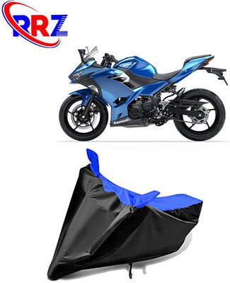 RRZ Waterproof Two Wheeler Cover for Kawasaki(Ninja 250, Black, Blue)