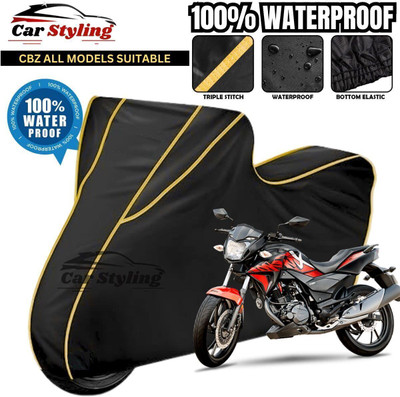 Car Styling Waterproof Two Wheeler Cover for Hero(CBZ, Black, Yellow)