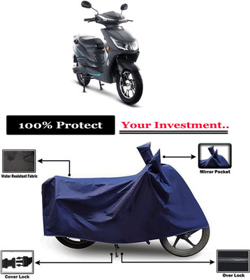 Amexride Two Wheeler Cover for Hero Electric(Motocorp Electric Atria, Blue)