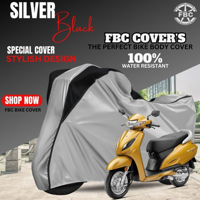 AUTOCAD Waterproof Two Wheeler Cover for Honda(Activa, Silver, Black)