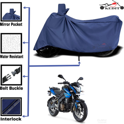 KEDIT Two Wheeler Cover for Bajaj(Pulsar NS200, Blue)