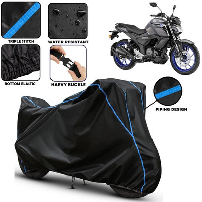 BOTAUTO Two Wheeler Cover for Yamaha(FZS-FI V3 BS6, Black)