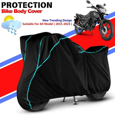 CABRY Waterproof Two Wheeler Cover for Honda(SP 125, Black, Blue)
