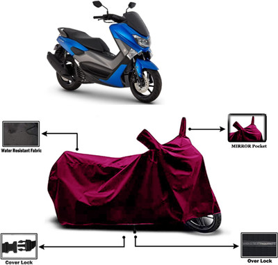 Amexride Two Wheeler Cover for Yamaha(NMax 155 BS6, Maroon)