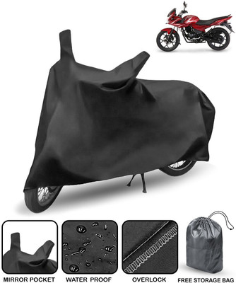 HMS Two Wheeler Cover for Bajaj(Discover 150 f, Black)