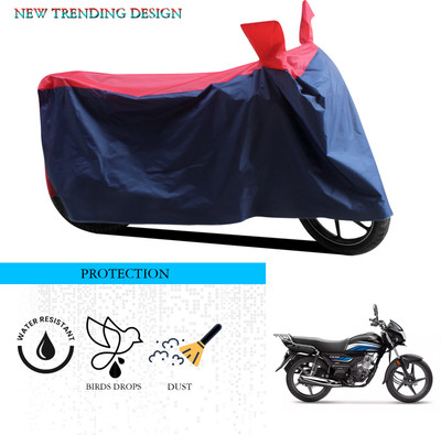 ANTHUB Waterproof Two Wheeler Cover for Honda(CD 110 Dream, Black, Red)