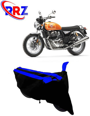 RRZ Waterproof Two Wheeler Cover for Royal Enfield(Interceptor 650, Black, Blue)