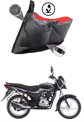 RRZ Two Wheeler Cover for Bajaj(Platina 110, Grey, Red)