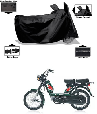 PAGORA Waterproof Two Wheeler Cover for TVS(Heavy Duty Super XL, Black)