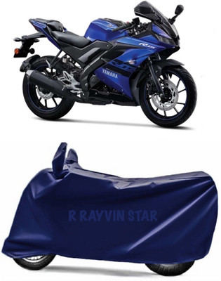 R Rayvin Star Two Wheeler Cover for Yamaha(R15 V3, Blue)