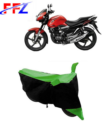 FFZ Two Wheeler Cover for Suzuki(GS 150R, Black, Green)
