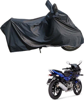 Motodreka Waterproof Two Wheeler Cover for Bajaj(Pulsar 220 DTS-i, Black)