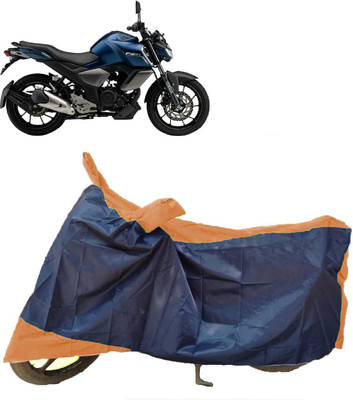 AutoFave Two Wheeler Cover for Yamaha(FZ-S Fi Version 3.0, Blue, Brown)