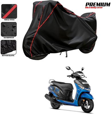 GOSHIV-car and bike accessories Waterproof Two Wheeler Cover for Yamaha(Alpha, Black, Red)