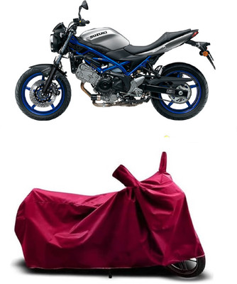 Coxtor Waterproof Two Wheeler Cover for Suzuki(SV 650, Maroon)