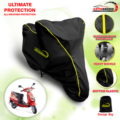 AUTOCOZEN Waterproof Two Wheeler Cover for Mahindra(Duro DZ, Black)