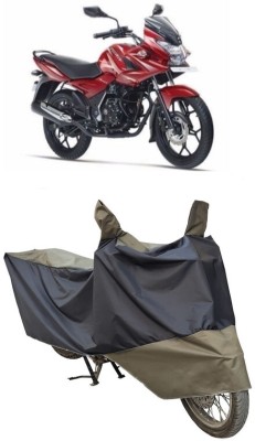 ETIOTIC Waterproof Two Wheeler Cover for Bajaj(Discover 150 f, Black, Green)