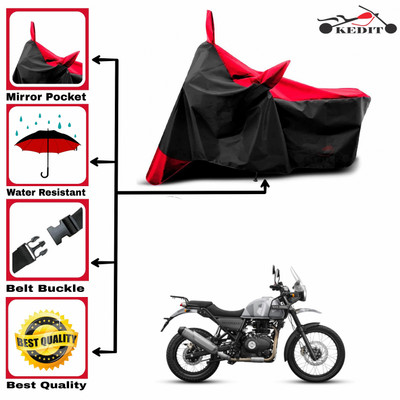 KEDIT Two Wheeler Cover for Royal Enfield(Himalayan, Red, Black)