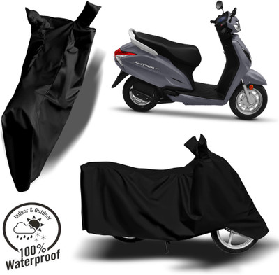ROYAL AUTO MART Waterproof Two Wheeler Cover for Honda(Activa 6G, Black)