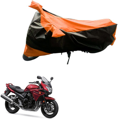MMSSTAR Waterproof Two Wheeler Cover for Suzuki(Bandit, Black, Orange)