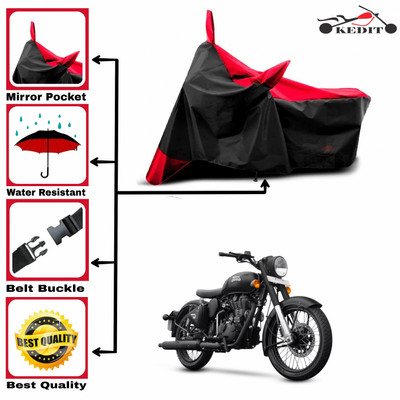 AASHTIK MART Two Wheeler Cover for Royal Enfield(Bullet, Red, Black)