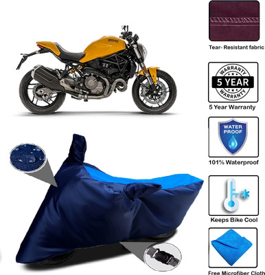 MISSION COLLECTION Waterproof Two Wheeler Cover for Ducati(Monster 821, Blue)