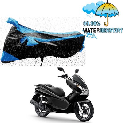 Ascension Two Wheeler Cover for Honda(PCX 125, Black, Blue)