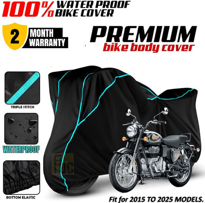 FBC Waterproof Two Wheeler Cover for Royal Enfield(Bullet 350, Black)