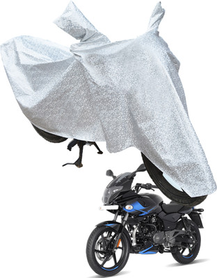 RiderShine Waterproof Two Wheeler Cover for Bajaj(Pulsar 220 BS6, Silver)