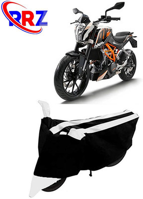 RRZ Waterproof Two Wheeler Cover for KTM(Duke 390 ABS, Black, White)
