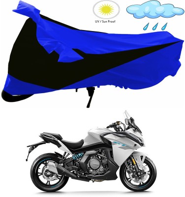 Ascension Two Wheeler Cover for CFMoto(650GT, Black, Blue)