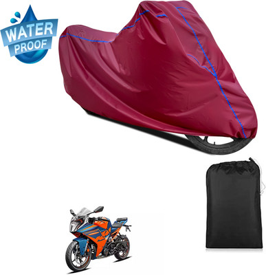 GOSHIV-car and bike accessories Waterproof Two Wheeler Cover for KTM(RC 390 BS6, Maroon)