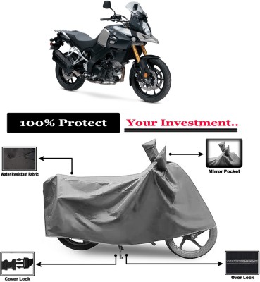 Amexride Two Wheeler Cover for Suzuki(V Strom 1000, Grey)