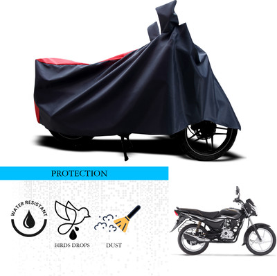 ANTHUB Waterproof Two Wheeler Cover for Bajaj(Platina 100, Black, Red)