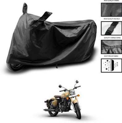 CODOKI Waterproof Two Wheeler Cover for Royal Enfield(Classic 350 Signals, Black)