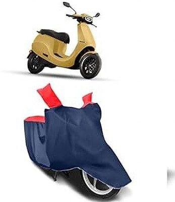 B R Enterprisez Waterproof Two Wheeler Cover for Ola(Scooty, Blue, Red)
