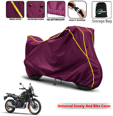 AUTOBIRSA Two Wheeler Cover for Royal Enfield(Himalayan, Maroon)