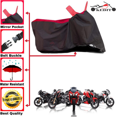 AASHTIK MART Two Wheeler Cover for TVS(Apache, Red, Black)