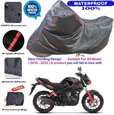AutoGalaxy Waterproof Two Wheeler Cover for Hero(CBZ, Black, Red)