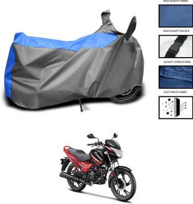 CODOKI Waterproof Two Wheeler Cover for Hero(Glamour Programmed FI, Grey, Blue)