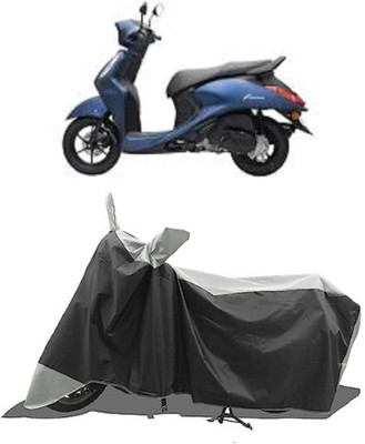 GROFATIK Two Wheeler Cover for Yamaha(Fascino 125 FI, White)