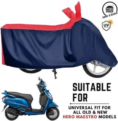 ZAQE Waterproof Two Wheeler Cover for Hero(Maestro Edge, Blue, Red)