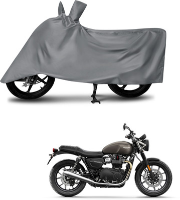 aosis Two Wheeler Cover for Triumph(Street Twin, Grey)