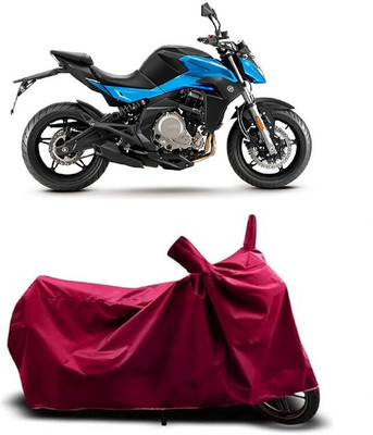 Coxtor Waterproof Two Wheeler Cover for CFMoto(650 NK BS6, Maroon)