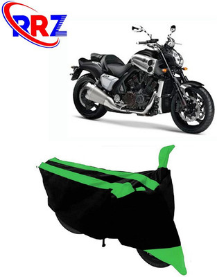 RRZ Waterproof Two Wheeler Cover for Yamaha(VMAX, Black, Green)